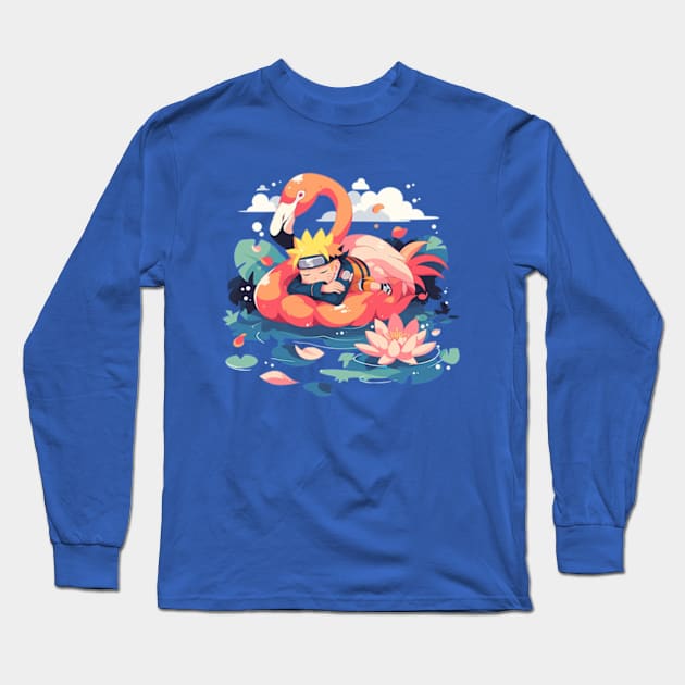 relaxing anime Long Sleeve T-Shirt by peterdoraki